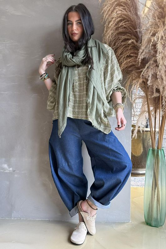 Greta Check Hugh Shirt Meadow